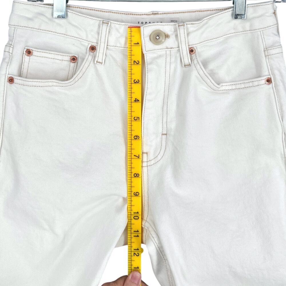 Topshop White Straight‎ Leg Jeans - Picture 6 of 7